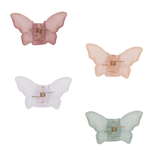 Frosted Butterfly Claw Clips