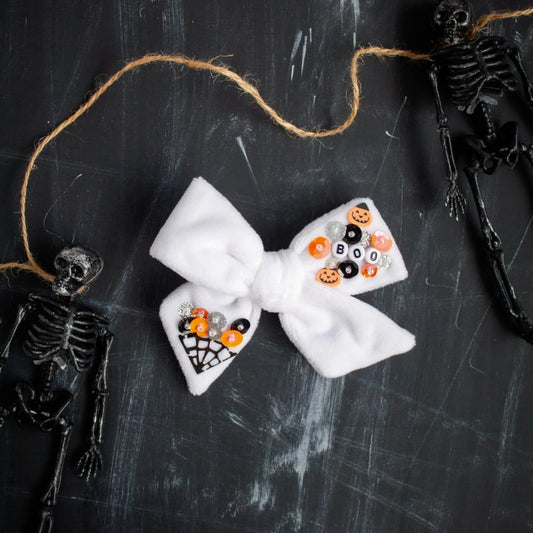 Cobweb Velvet Bow