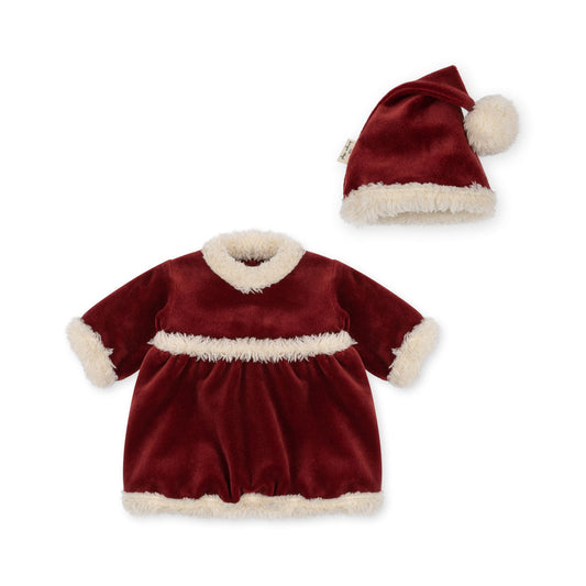 Doll Christmas Dress Set - Jolly Red