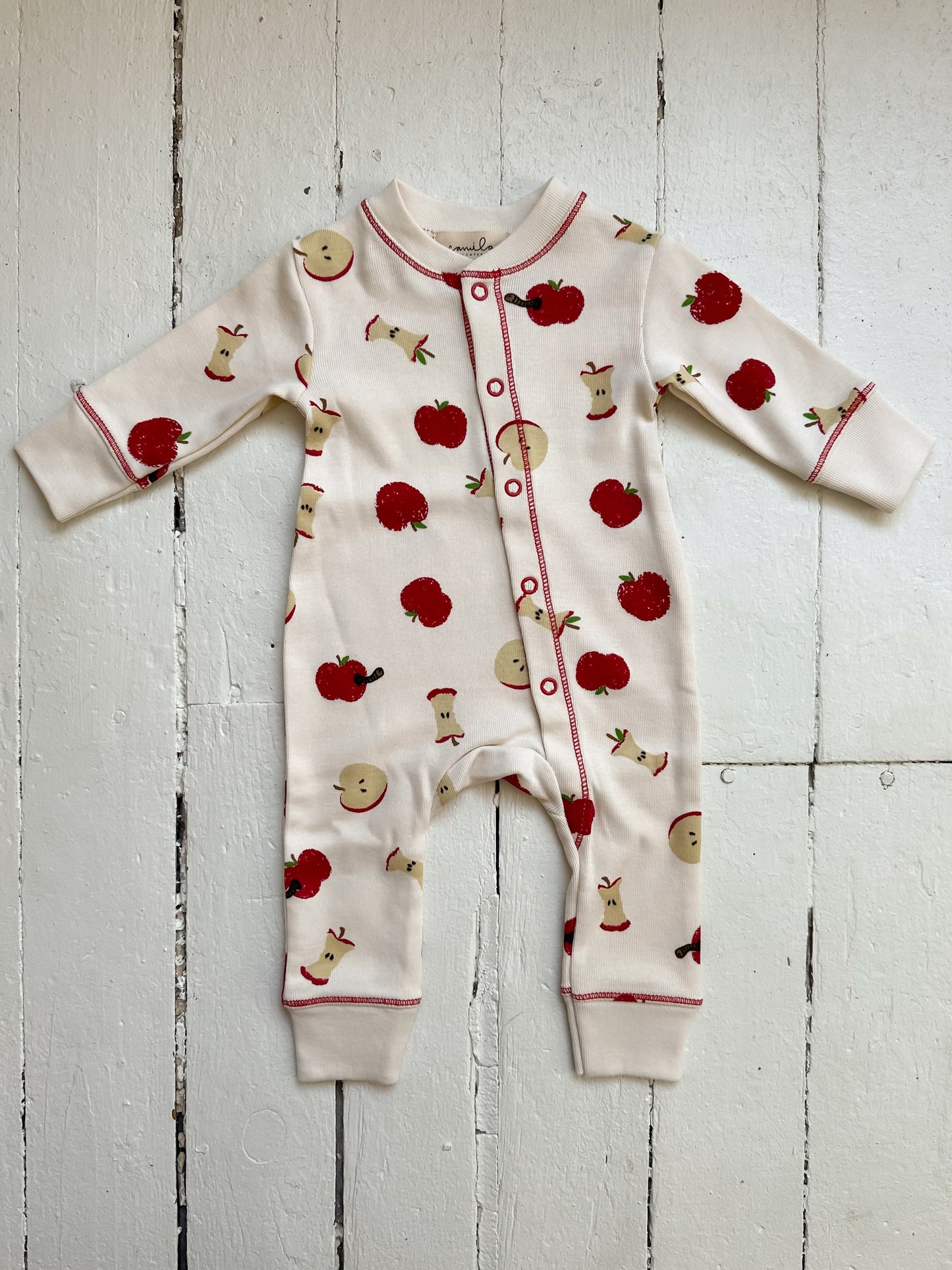 Button Down Bodysuit - Sweet Apples