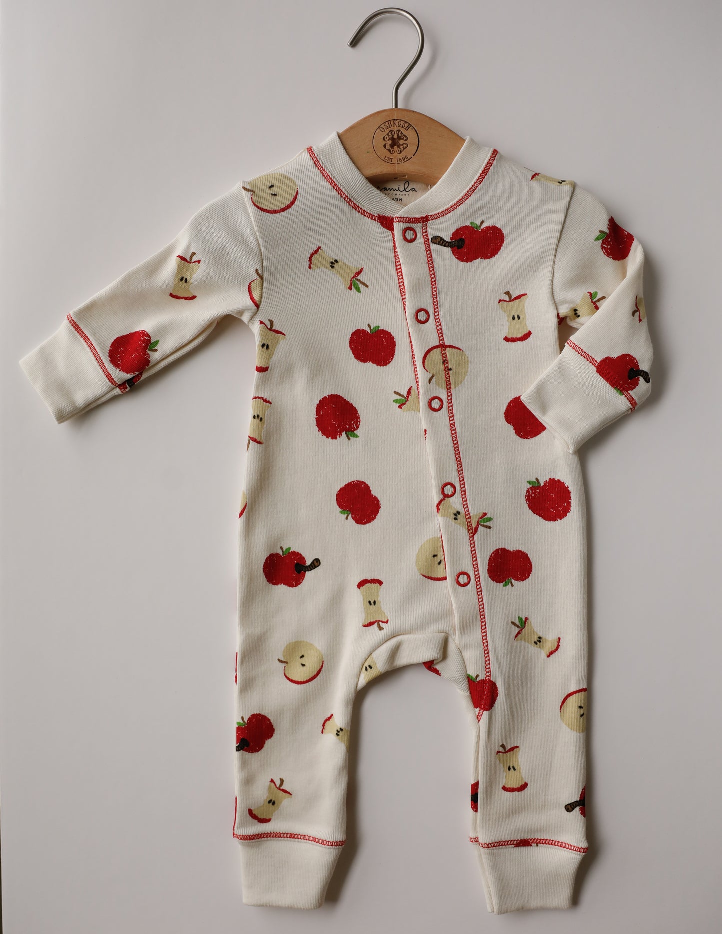 Button Down Bodysuit - Sweet Apples