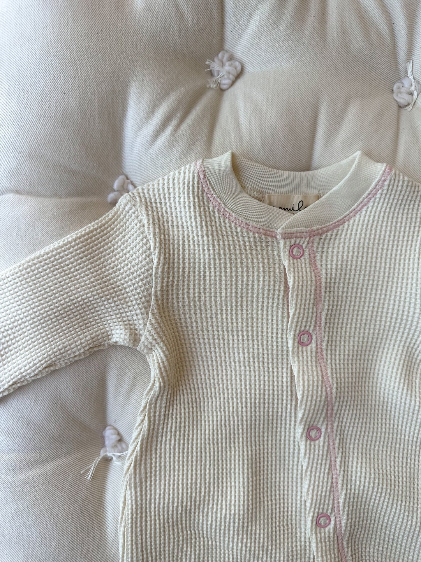 Waffle Thermal - Blush Stitch