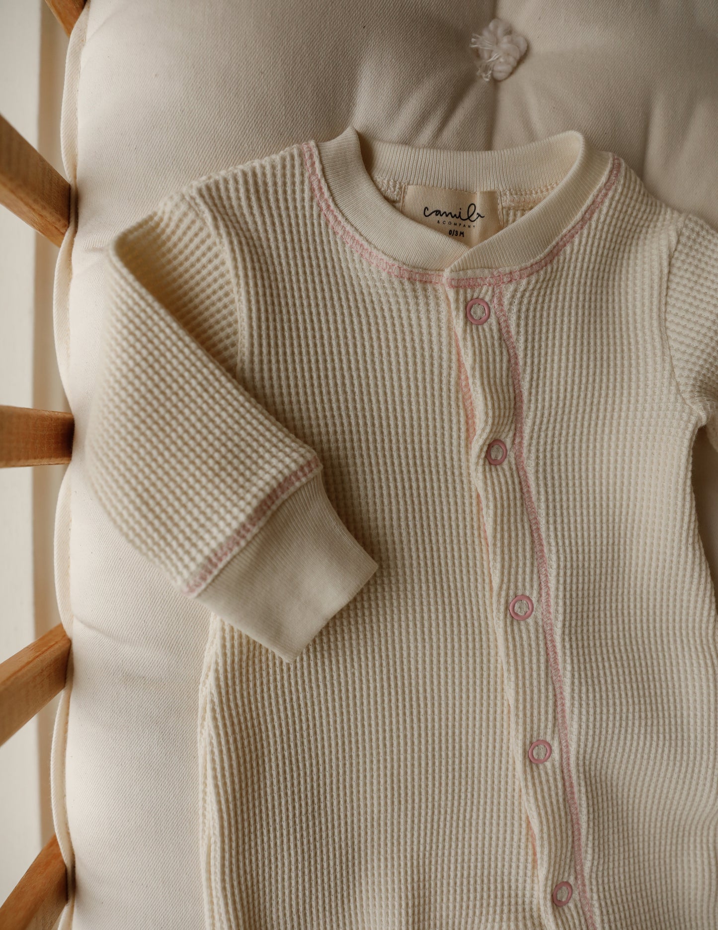 Waffle Thermal - Blush Stitch