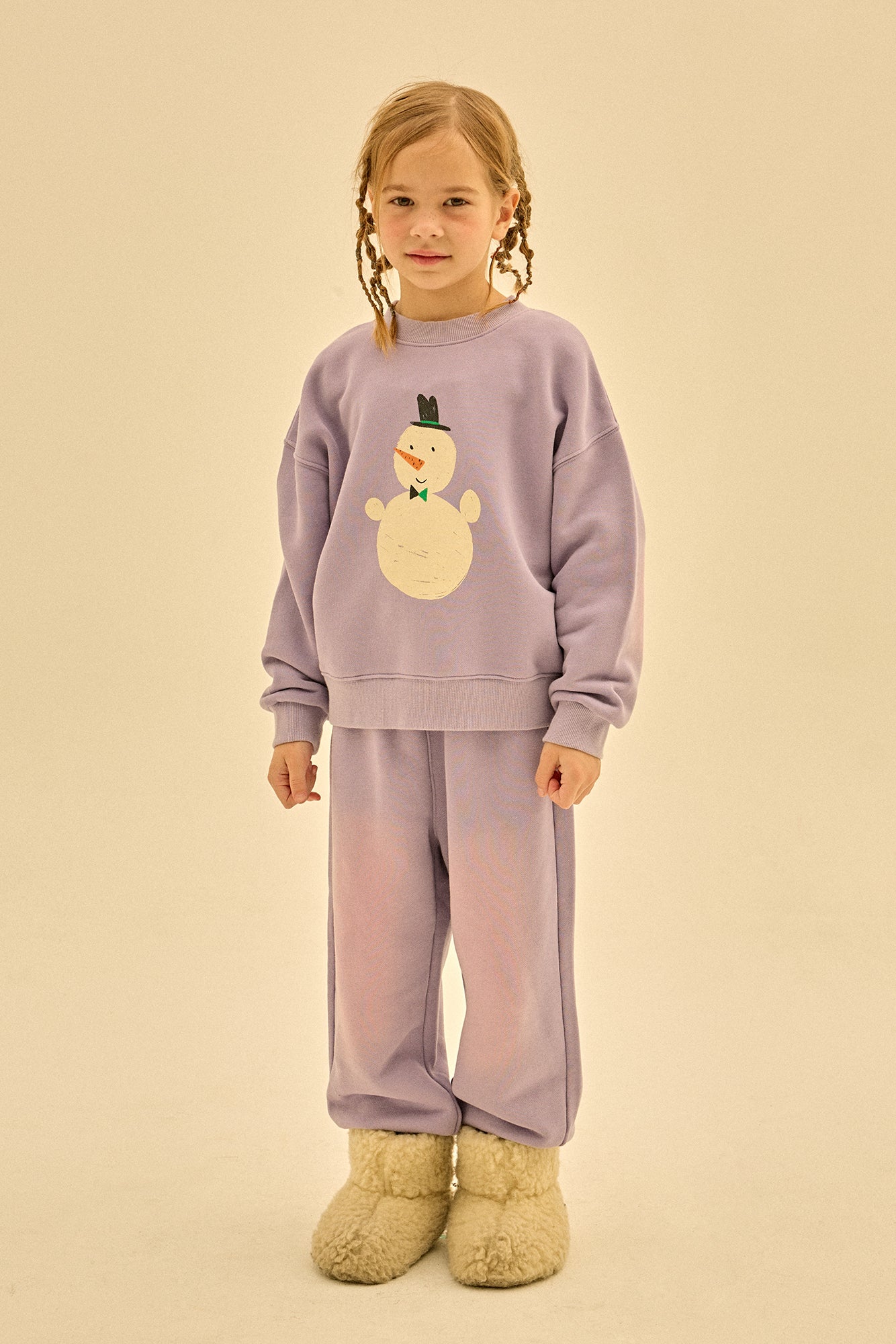 Snowman Sweatshirt - Purple