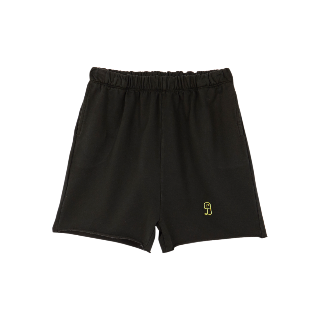 Logo Embroidery Black Shorts