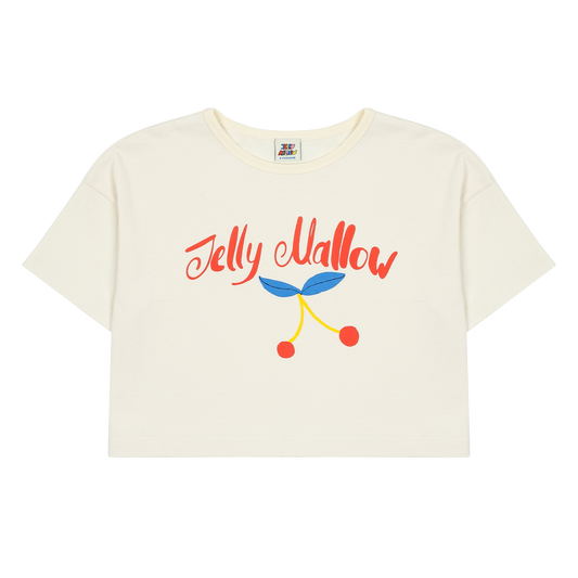 Cherry Cropped T-Shirt - Ivory