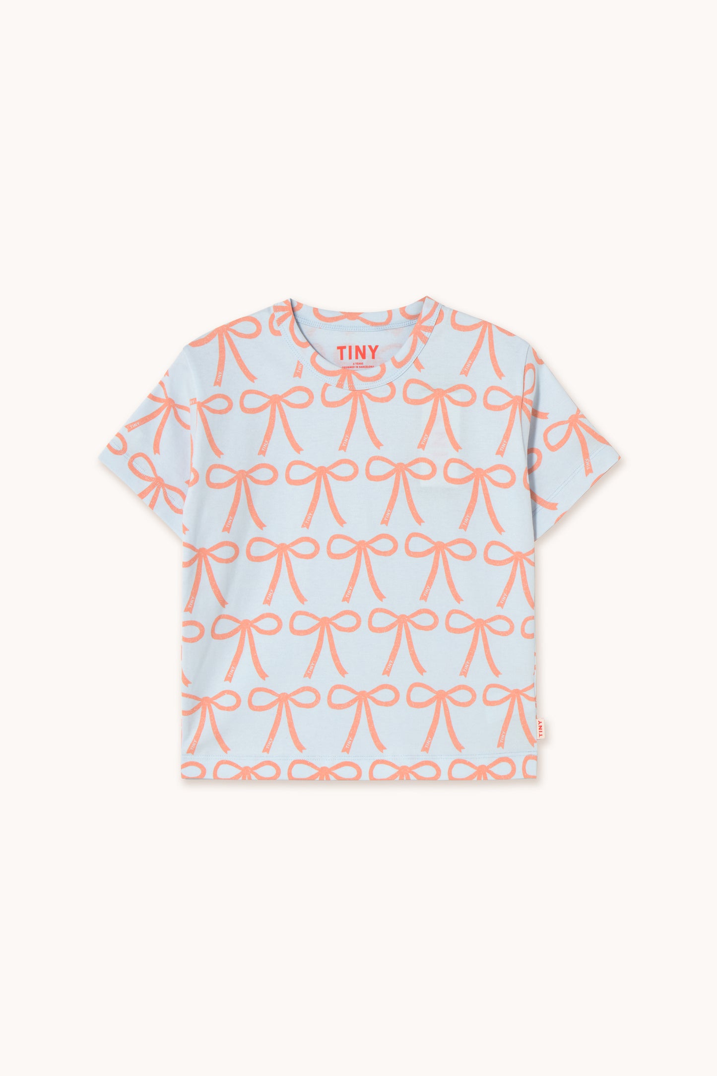 Bows Tee - Pastel Blue