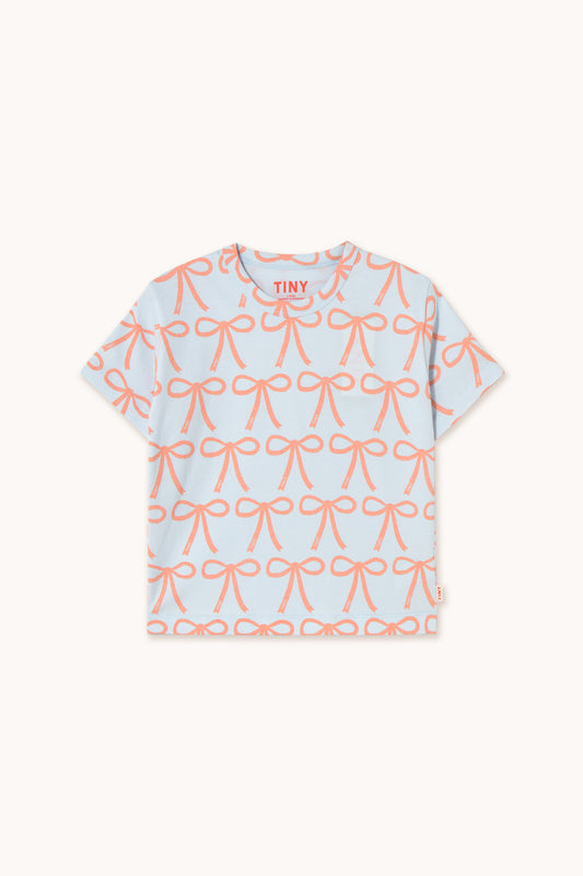 Bows Tee - Pastel Blue