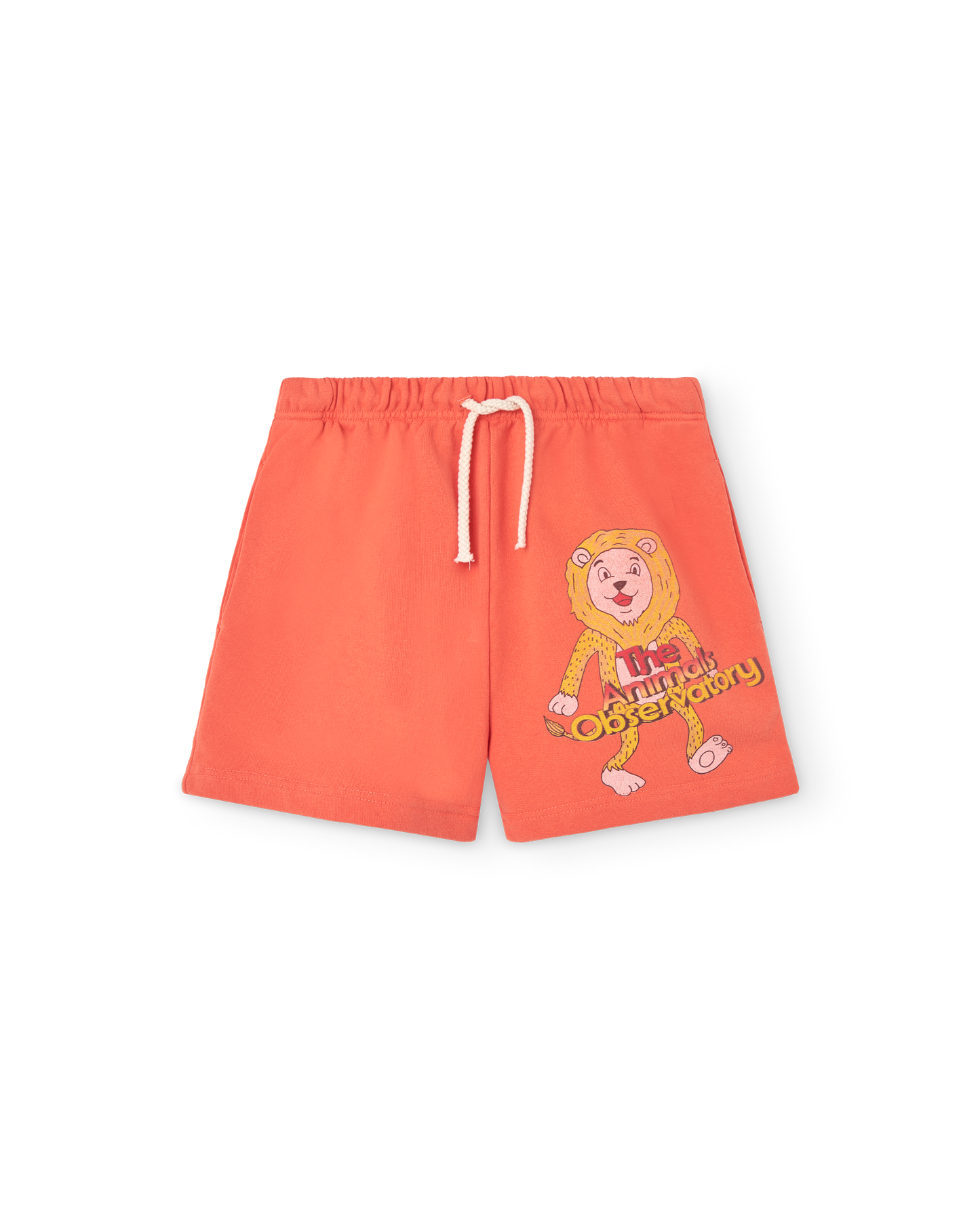 Lion Hedgehog Sweatpant Shorts - Salmon